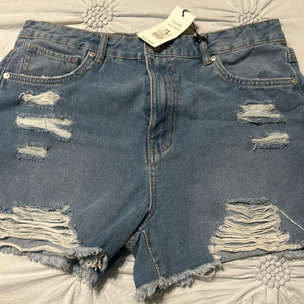 Charlotte Russe High Rise Mom Jean Shorts